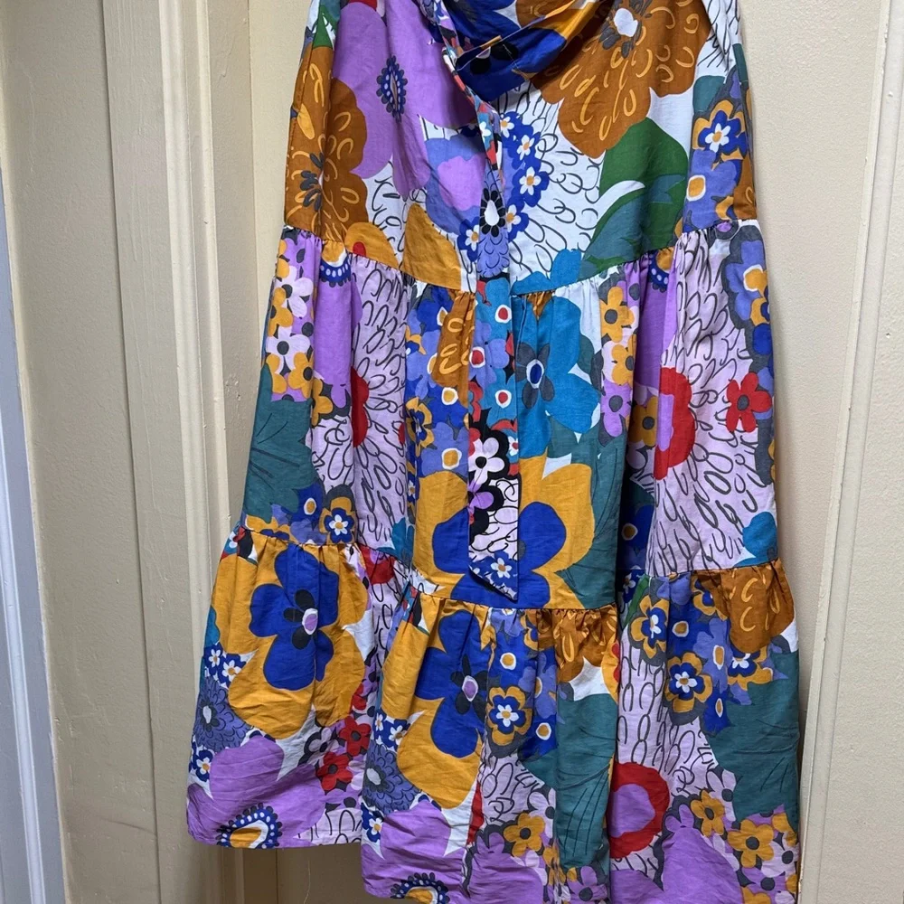 Vibrant Floral A-Line Skirt - Picture 3 of 13